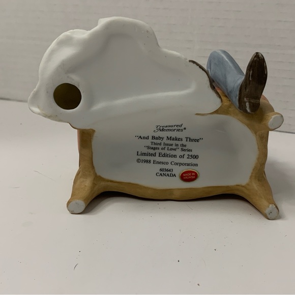 Enesco Treasured Memories “And Baby Makes Three” Figurine vintage 1988 - Picture 9 of 9